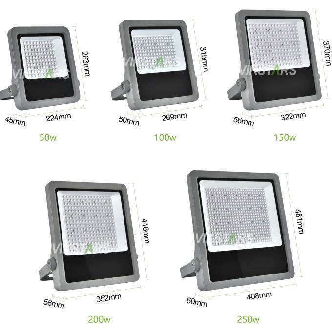 Pour l'éclairage de projet 50W 100W 150W 200W 300W LED Flood Lights 6000K IP65 étanche 8