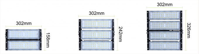 50W 100W 150W 200W 250W 300W Aluminium Fin LED Lampes de protection contre les inondations IP65 Longue durée de vie Bonne qualité LED Lampes à mât élevé 6