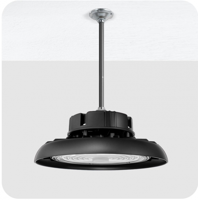 Pour la vente en gros LED UFO High Bay Lights Entrepôt d'usine d'éclairage Lampes OVNI IP65 Lampes imperméables 7