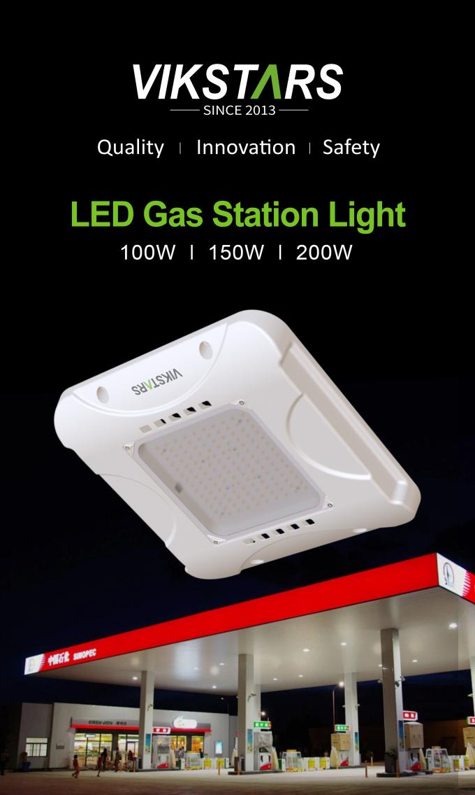 Feux de station-service à LED haute qualité 135lm/w 100W 150W 200W, supportant le kit de lampe SKD et les feux de canopée pour stations-service 0