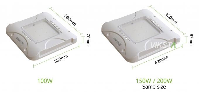 Feux de station-service à LED haute qualité 135lm/w 100W 150W 200W, supportant le kit de lampe SKD et les feux de canopée pour stations-service 4