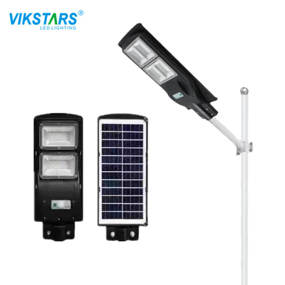 acheter Tout en un matériau ABS solaire de lumière de cour de rue avec boîtier noir fabrication en ligne