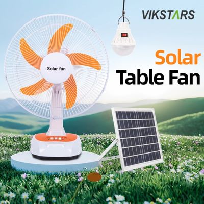 acheter Pour le camping d'urgence, ventilateur de table solaire 16 pouces économe en énergie avec ampoules fabrication en ligne
