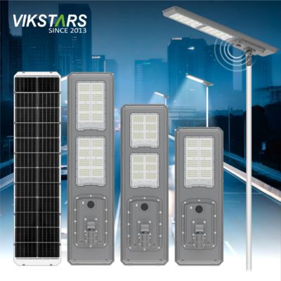 acheter Nouveau lampadaire solaire bidirectionnel IP66 LED Lumière solaire de jardin 600W 900W Tout en un Lampes solaires de paysage fabrication en ligne