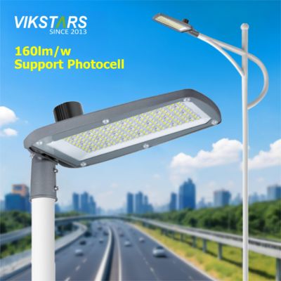 acheter Lampadaires à LED les plus récents à haute luminosité 160lm/w 100w 150w 200w avec cellule photoélectrique et driver externe pour rue principale fabrication en ligne