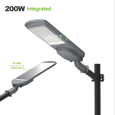 Puissance élevée tout en un 200W 300W 400W 500W Split Solar Street Lights avec panneau solaire supplémentaire