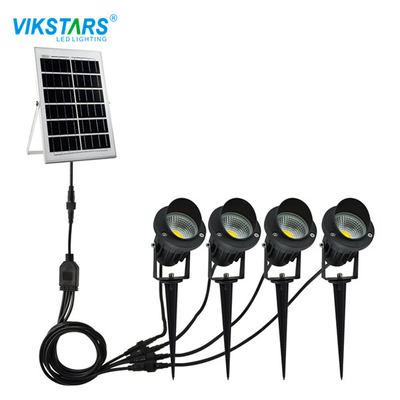 4x5W cloue les lumières actionnées solaires de jardin de tache pour la cour de yard